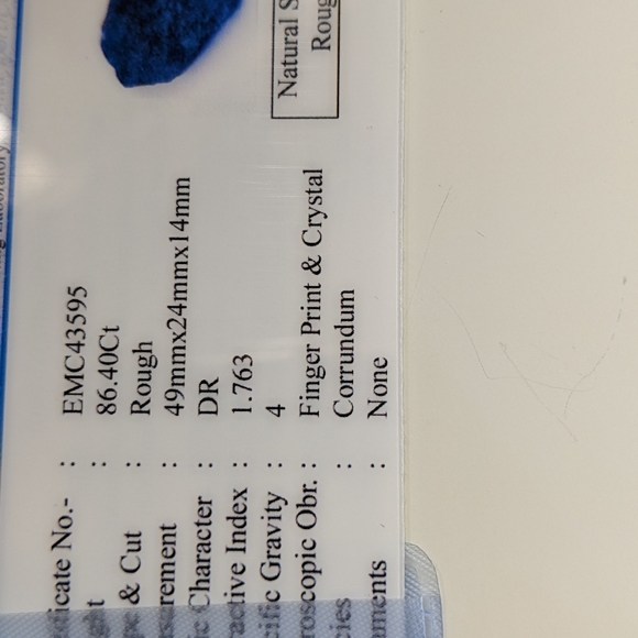 86.40 Carats Solid Rough SAPPHIRE Handcrafted Gold Plated Wire Pendant - Picture 8 of 8